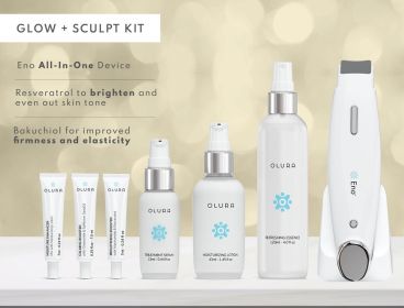 The Glow & Sculpt Facial Kit with the Patented Eno Facial Device. A complete kit for enhancing your natural glow and restoring more youthful faci