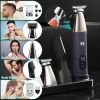 All In One Beard Trimmer for Men With 5 Trimmer Heads IPX5 Waterproof Electric Razor For Face Nose Body Beard Cordless Hair Shaver Clipper Grooming Ki