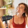 1800W Hair Dryer Portable Compact Hair Blow Dryer with Cool/Warm/Hot Wind with Diffuser Concentrator/Comb Nozzle ALCI Plug Overheat Protection for Wom