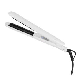 Professional Steam Flat Hair Straightener Ceramic Flat Iron Hair Styler w/ Adjustable Temp (Option: HairStraightenerWhite)