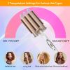 3 Barrel Curling Iron Wand Electric Hair Curler 1in Triple Hair Waver Crimper Beach Waver Adjustable Temperature Ceramic Tourmaline