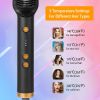Hair Straightener Brush Electric Hair Straightener Comb Hot Comb for Women Hot Comb with 5 Heating Levels Wide Voltage Range Black